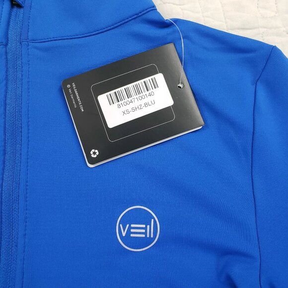NWT Veil Garments Spark Half Quarter Zip 1/2 1/4 Tunic Womens Size XS Blue - Picture 5 of 9